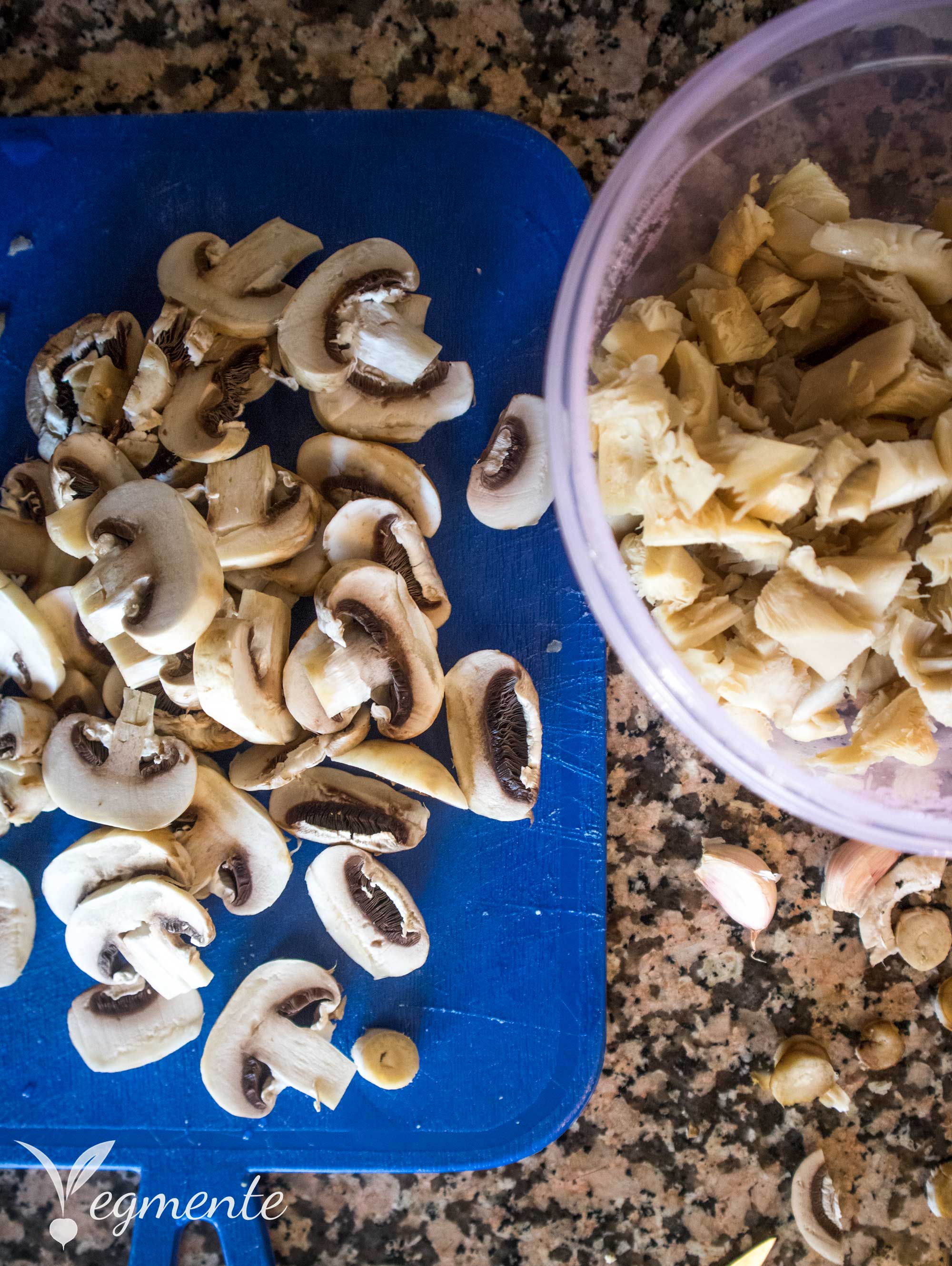 preparar cogumelos para molho vegan